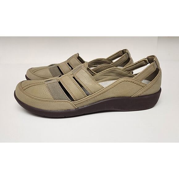 Clarks Cloudsteppers Sillian Stork Fisherman Sand Tan Flat Shoes Size 10M - Picture 7 of 13